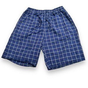 TINFL Men's Plaid Check Soft 100% Cotton Sleep Lounge Pajama Short  *Minor Flaw*